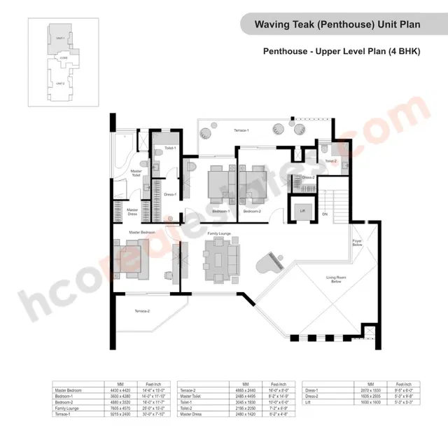 Experion Windchants Gurgaon - - 4 BHK Plan