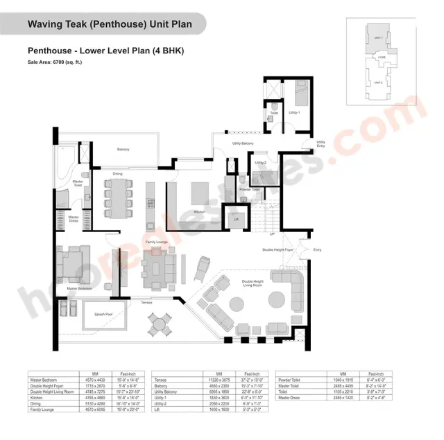 Experion Windchants Gurgaon - - 4 BHK Plan
