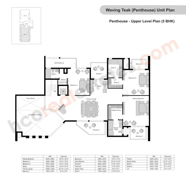 Experion Windchants Gurgaon - - 5 BHK Plan