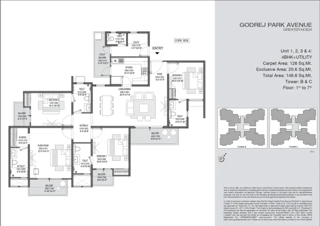 Godrej Park Avenue Greater Noida - 4 BHK Plan
