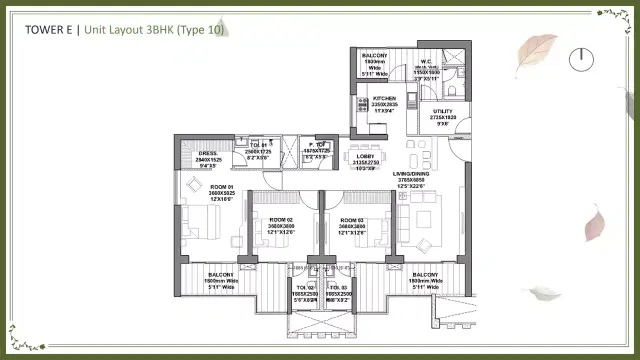3 Bedroom - Godrej Vrikshya Gurgaon