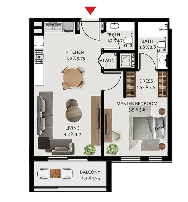 1 BR