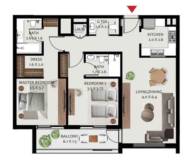 2 BR