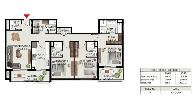 3 BR