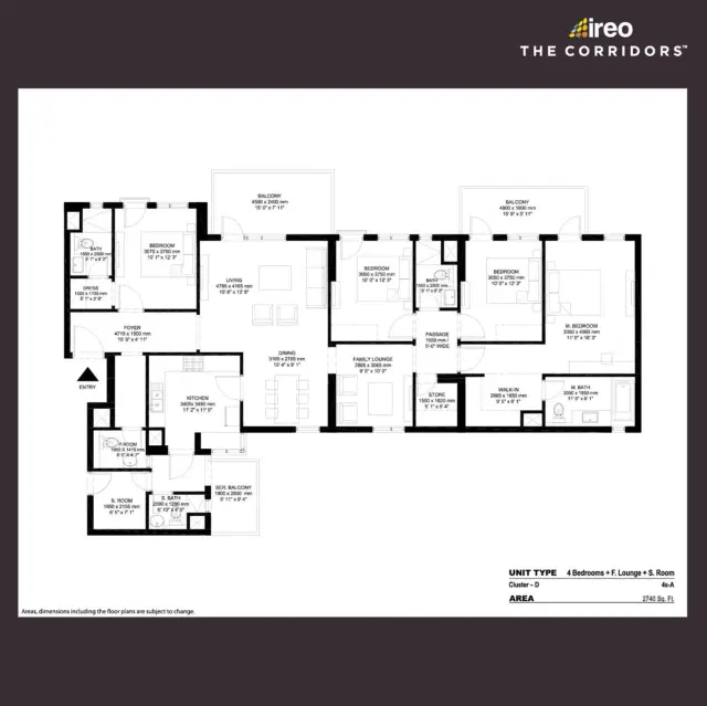 Ireo Corridors Gurgaon - 4 BHK Plan