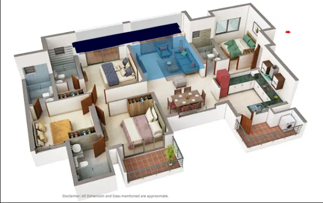 Joyville Gurgaon Phase 3 - 4 BHK Plan