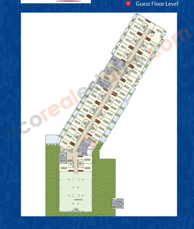 KPDK Best Western Townsuites Gurgaon - 1 BHK Plan
