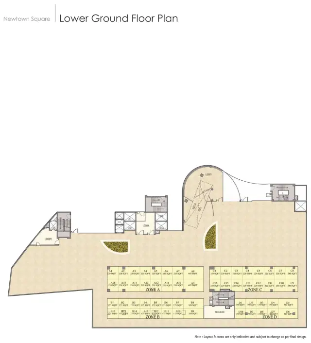 KPDK Newtown Square Gurgaon - Basement Plan