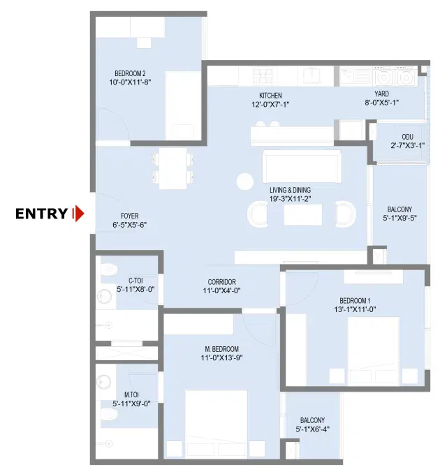 3 Bedrooms