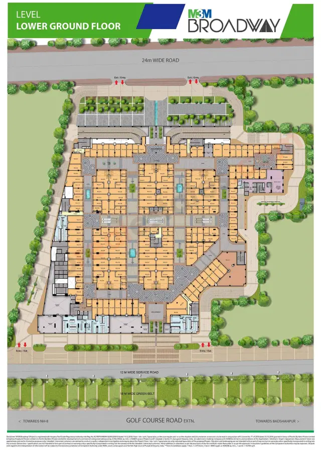 M3M Broadway Gurgaon - Office Plan