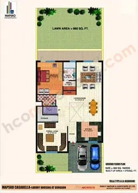 Mapsko Casa Bella Gurgaon - 4 BHK Plan