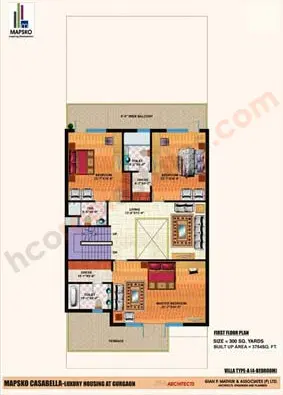 Mapsko Casa Bella Gurgaon- 4 BHK Plan