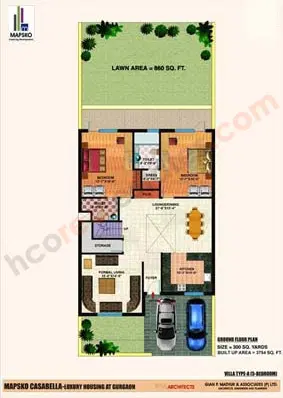 Mapsko Casa Bella Gurgaon - 5 BHK Plan