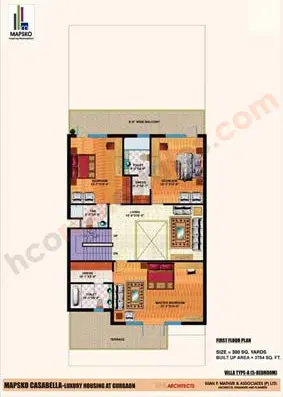 Mapsko Casa Bella Gurgaon - 5 BHK Plan