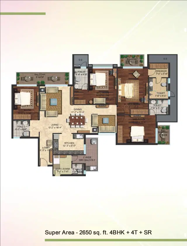 Mapsko Mount Ville Gurgaon - 4 BHK Plan