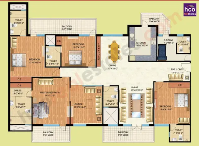 Mapsko Royale Ville Gurgaon - 4 BHK Plan