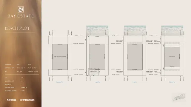 Nakheel Bay Estate at Dubai Islands Beach plot 7,647 to 9,568 Sq. Ft. Floor Plan