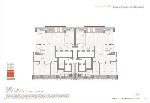Oberoi 360 North Gurgaon 4 BR Apartment 5,600 Sq.Ft Floor Plan