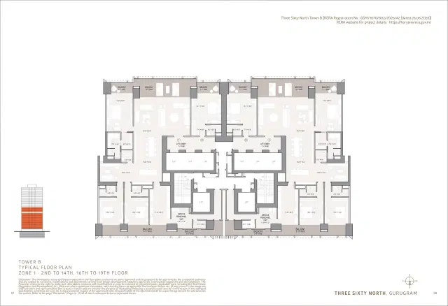 Oberoi 360 North Gurgaon 5 BHK Apartments 8,600 Sq. Ft. Floor Plan