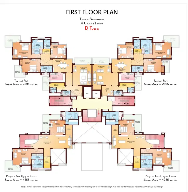 Parsvnath Exotica Gurgaon - 3 BHK Plan