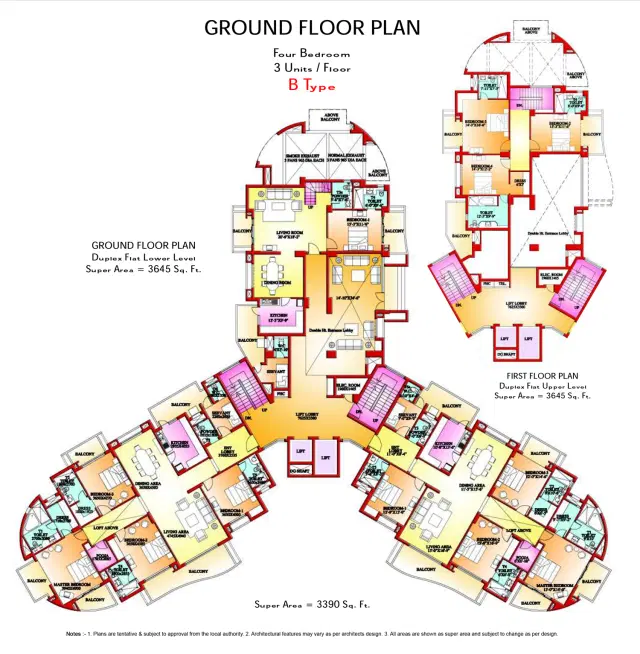Parsvnath Exotica Gurgaon - 4 BHK Plan