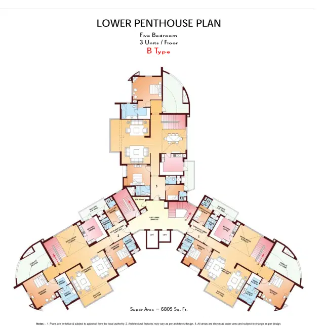 Parsvnath Exotica Gurgaon - 5 BHK Plan