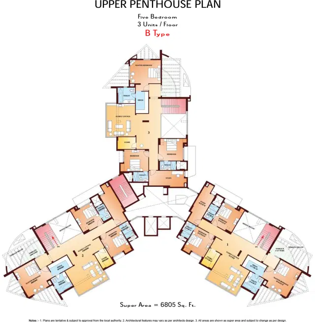 Parsvnath Exotica Gurgaon - 5 BHK Plan