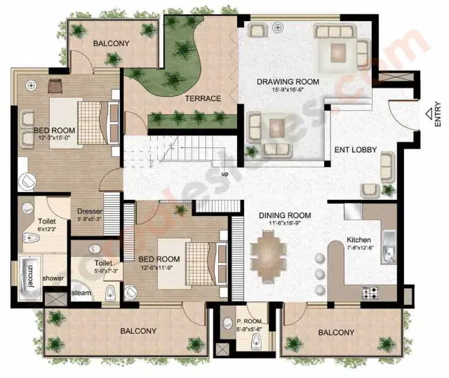 Raheja Atlantis Gurgaon - 4 BHK Plan