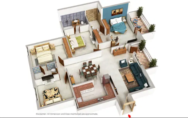 Sare Crescent Parc Gurgaon - 4 BHK Plan