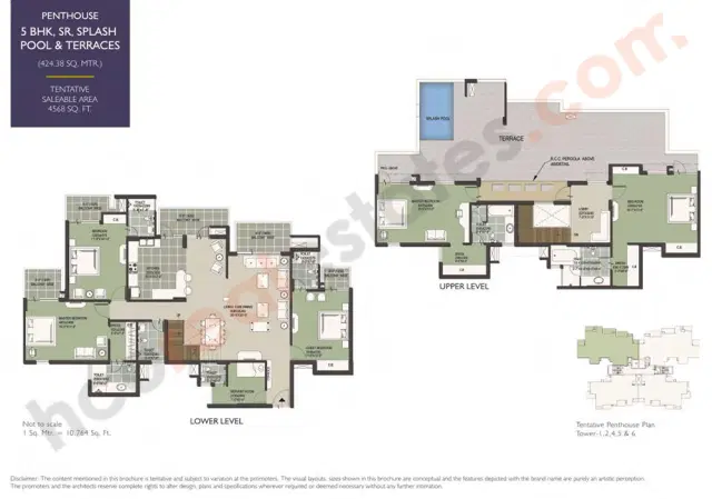 Satya Hermitage Gurgaon - 5 BHK Plan