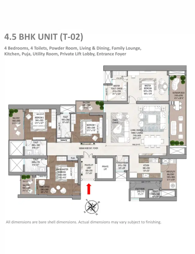 Signature Global Titanium SPR Gurgaon - 4.5 BHK Plan