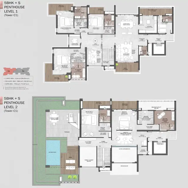 Silverglades Legacy 5 BHK Penthouses Floor Plan