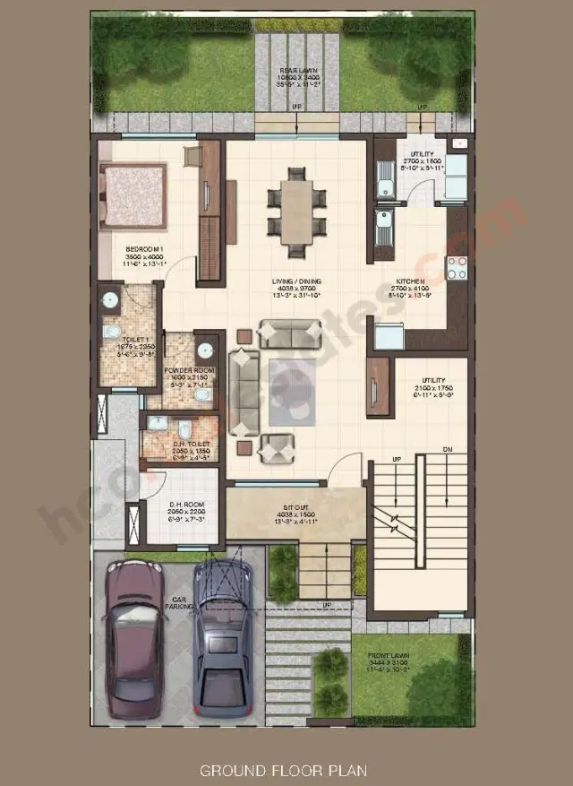 Sobha International City Phase 1 Gurgaon - 4 BHK Plan