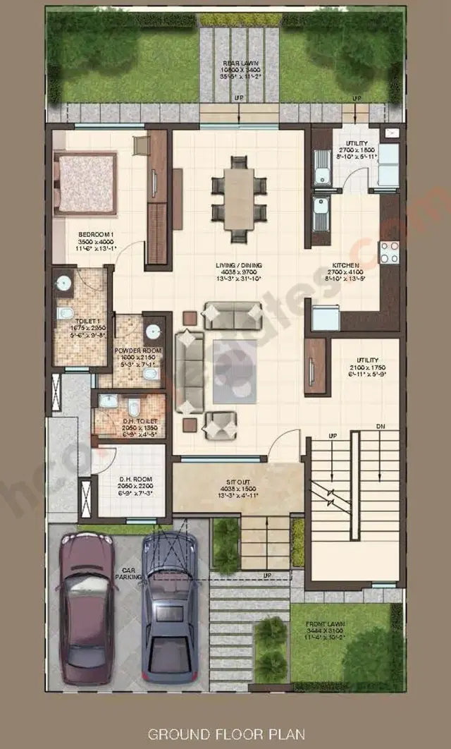 Sobha International City Phase 3 Gurgaon - 4 BHK Plan