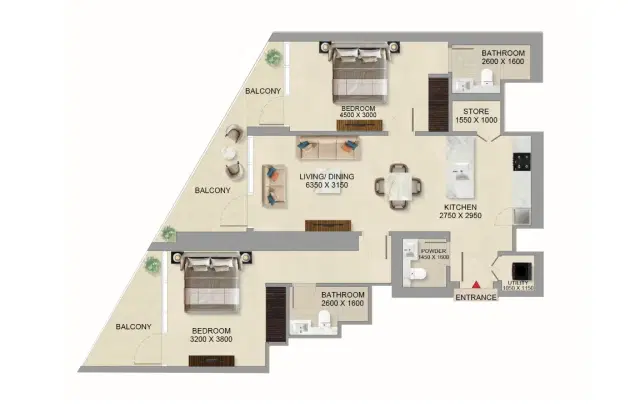 2 Bedroom