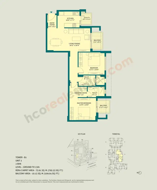 TATA La VIDA Gurgaon - 2 BHK Plan