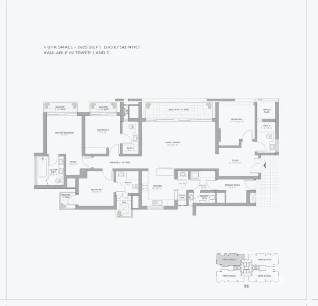 Tata Primanti - 4 BHK Plan