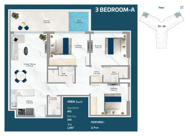 3 Bedroom