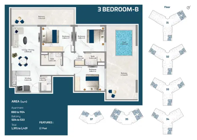 3 Bedroom