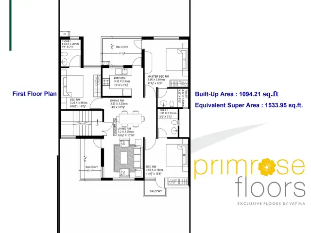 Vatika Primrose Gurgaon - 5 BHK Plan