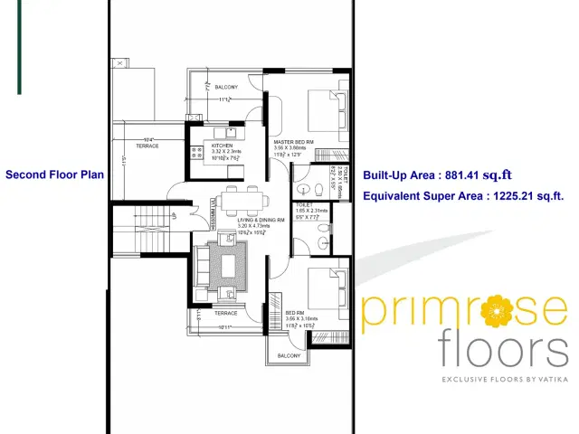 Vatika Primrose Gurgaon - 5 BHK Plan