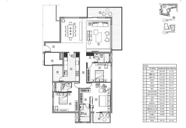 Vatika Sovereign Next Gurgaon- 3 BHK Plan