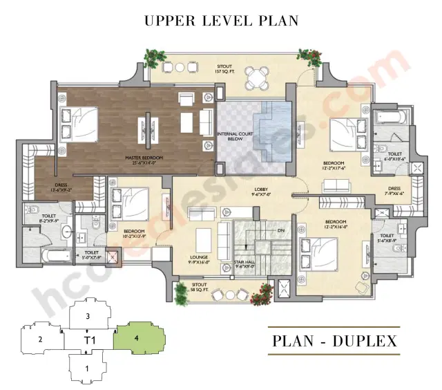 Vipul New Project Gurgaon - 5 BHK Plan