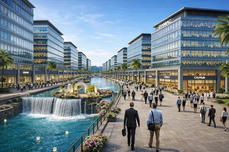 Damac Riverlink Property View Night Light