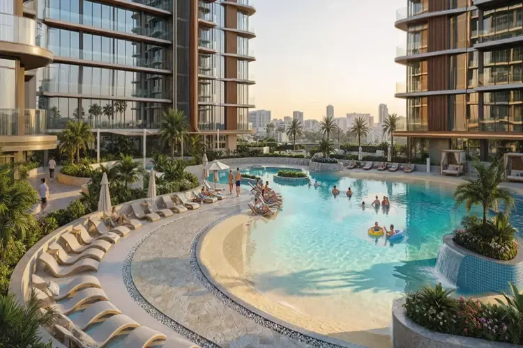 Azizi Al Jadaf Beach Oasis Swimming Pool