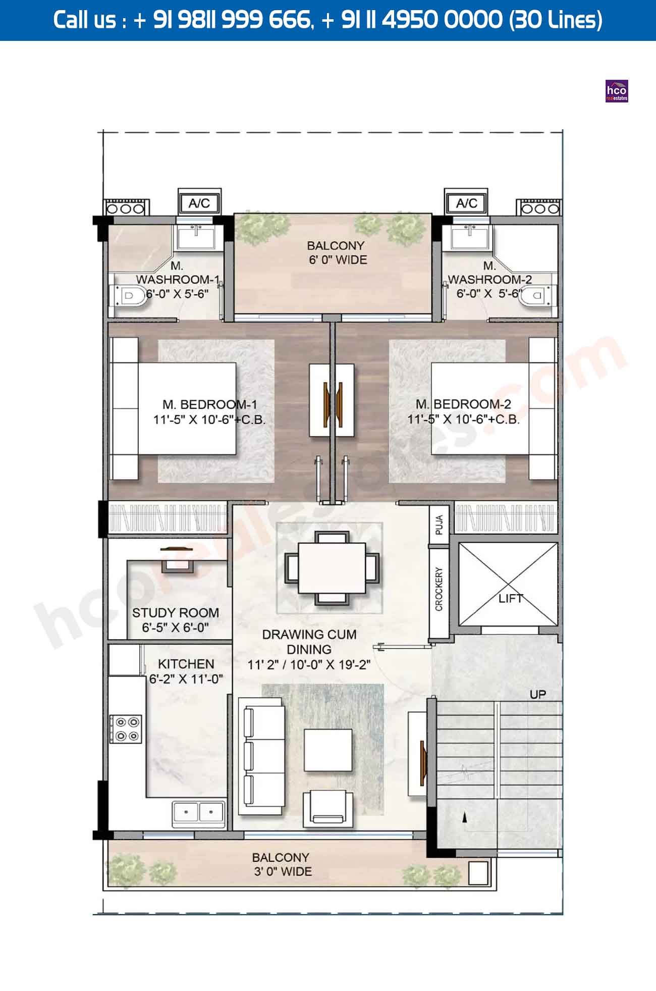 Floor Plan & Layout Plan in M3m Gold Rush Sector 89