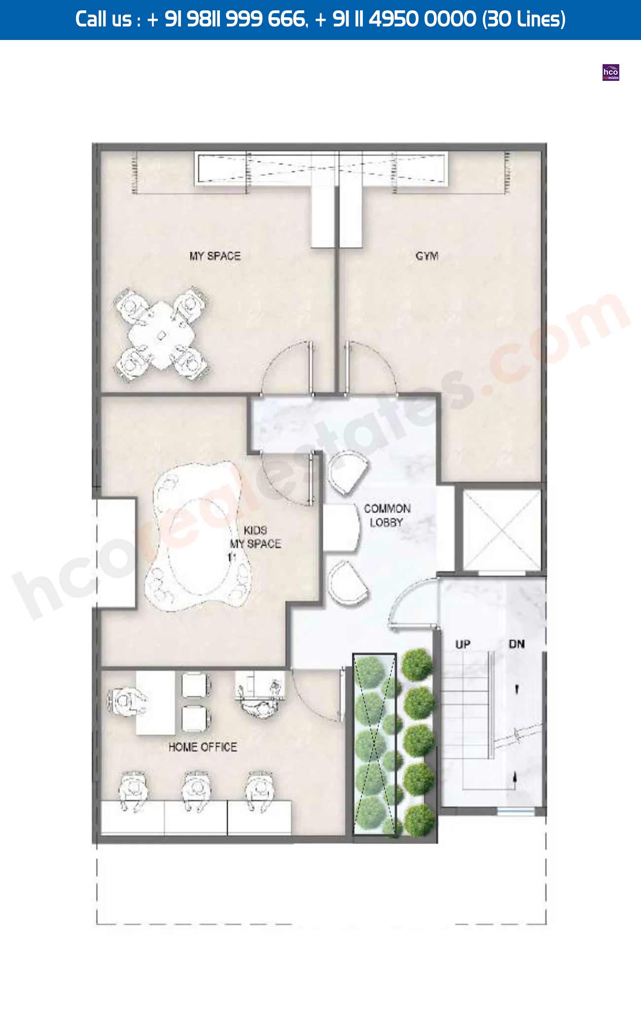 3 BHK + 3T, My Space: 1423 Sq. Ft.