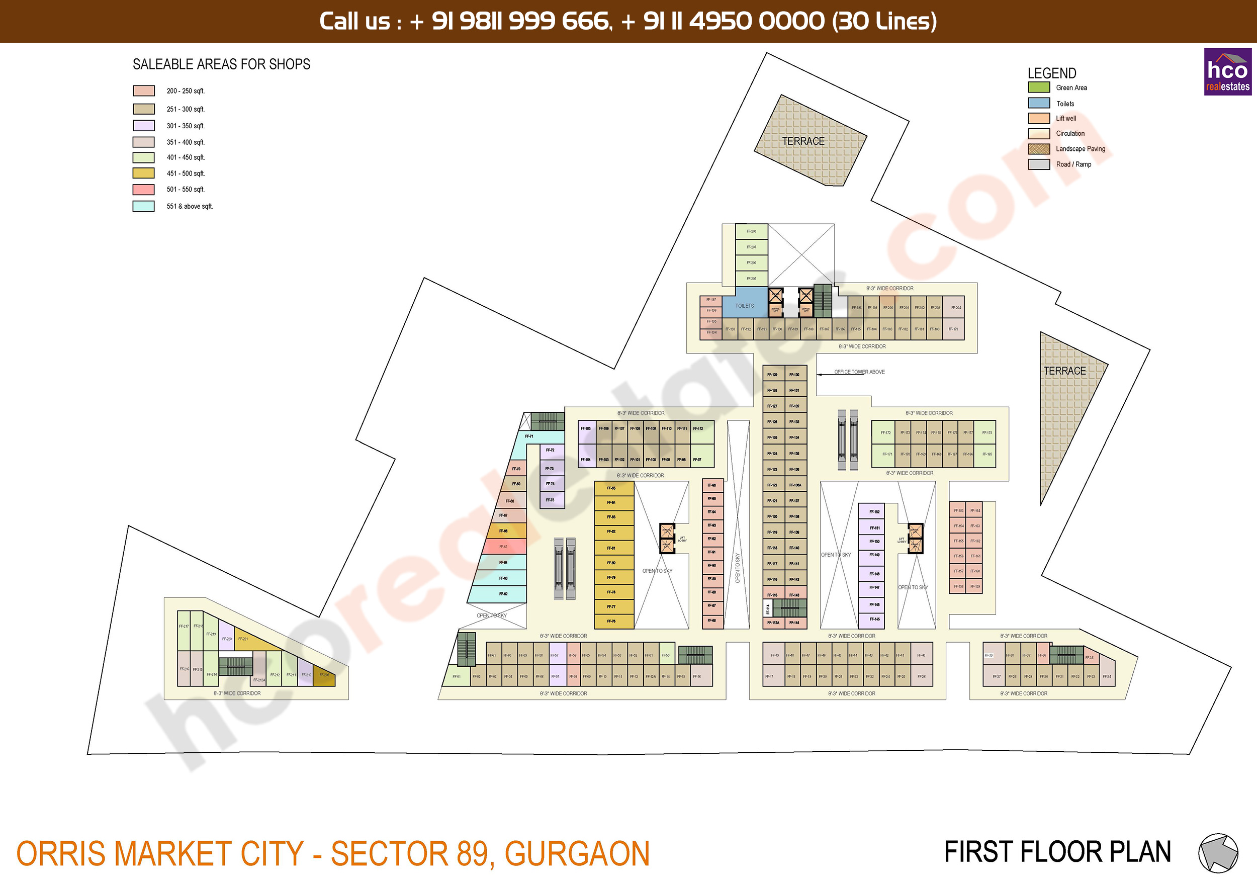 Floor Plan Orris Market City Gurgaon Sector 89.