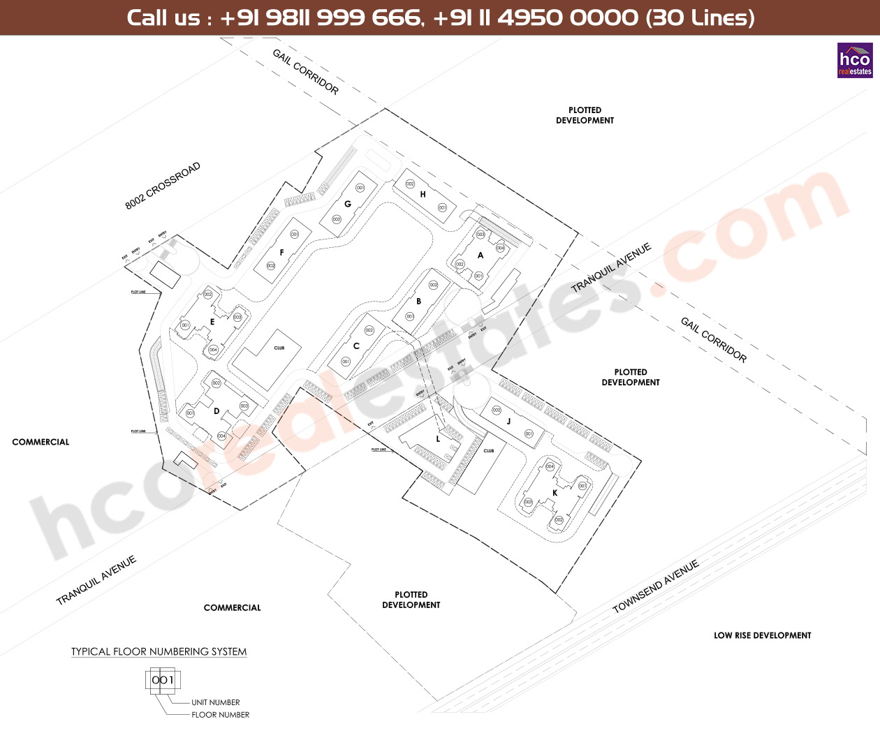 Site Plan - Vatika Tranquil Heights Gurgaon